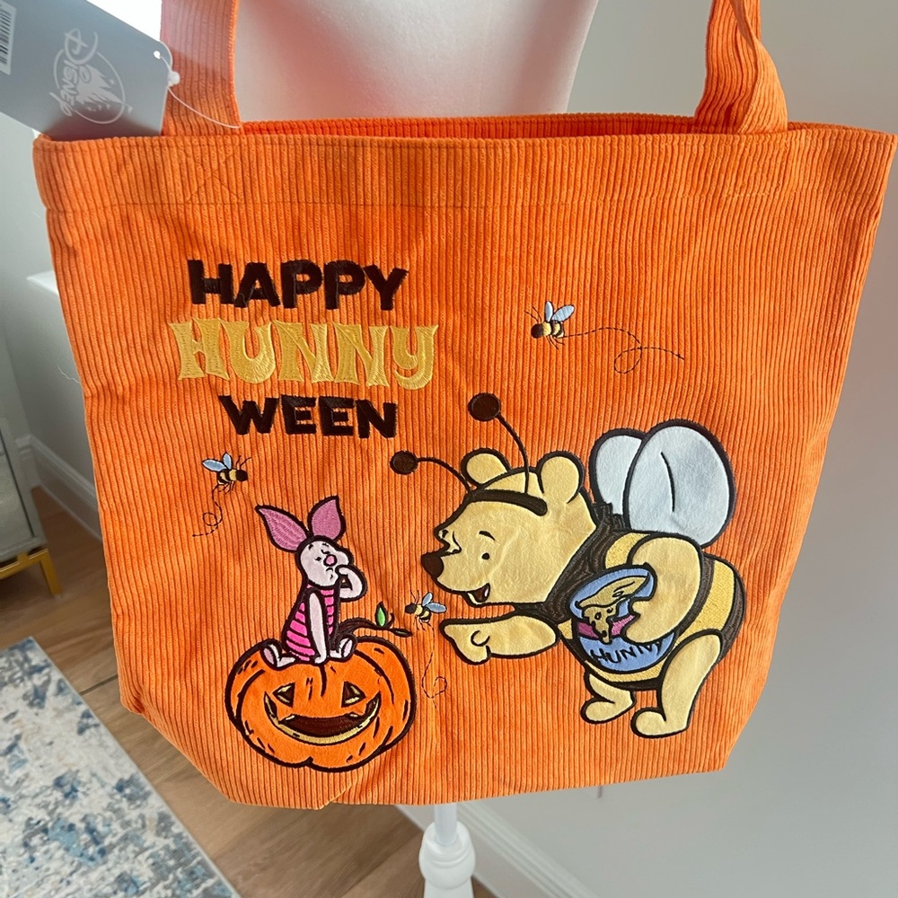Disney Winnie the Pooh & Piglet Hunny-Ween Halloween Tote Bag NWT